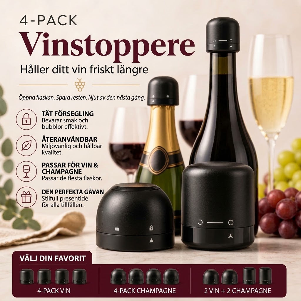 Flaskpropp för vin och champagne