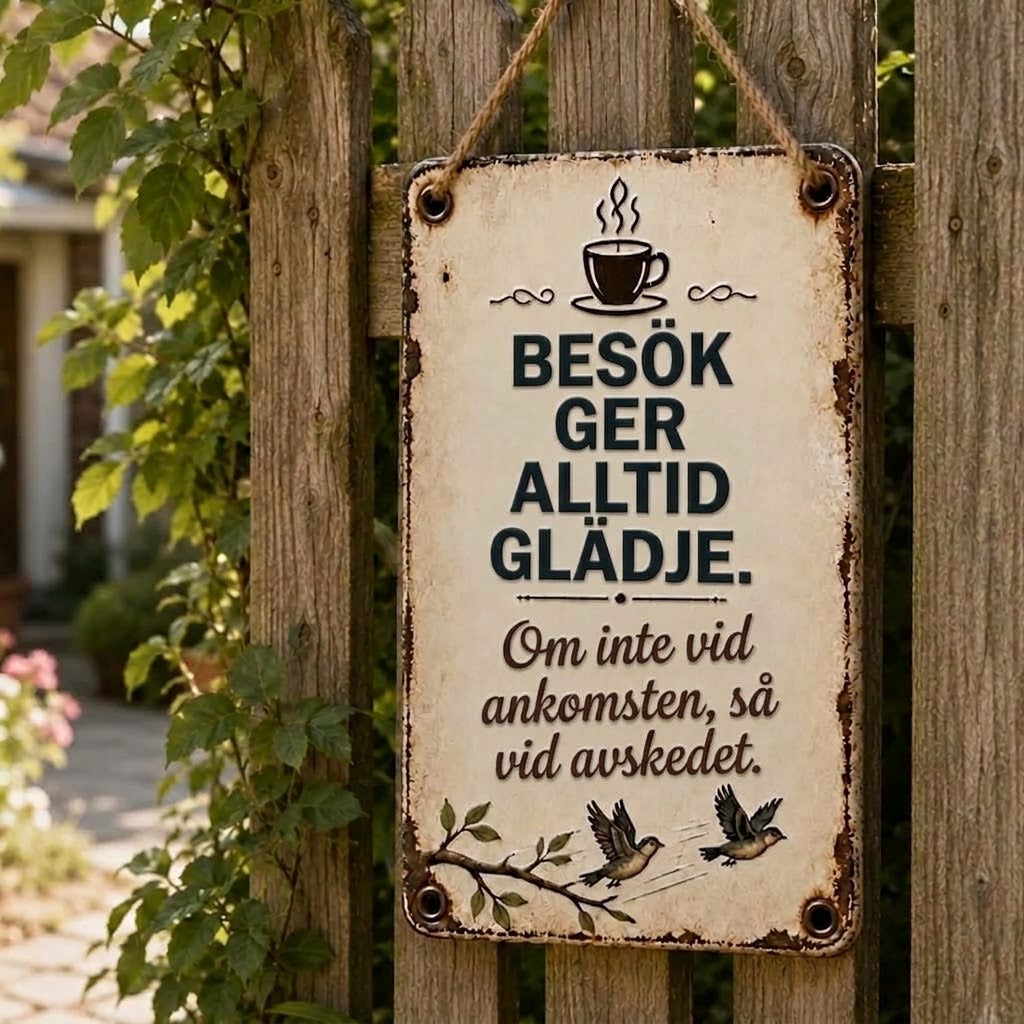 Nostalgisk Välkomstskylt