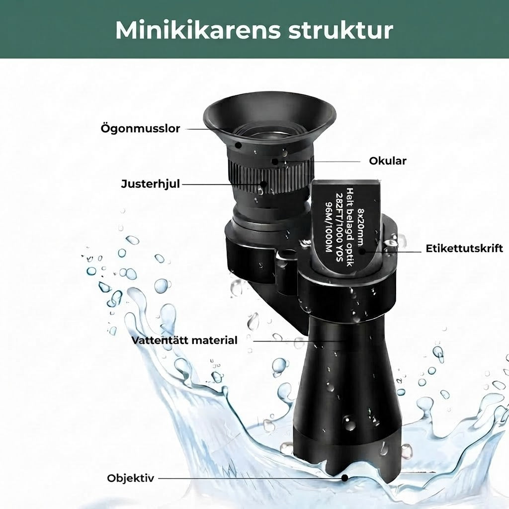 Bärbart HD-miniteleskop