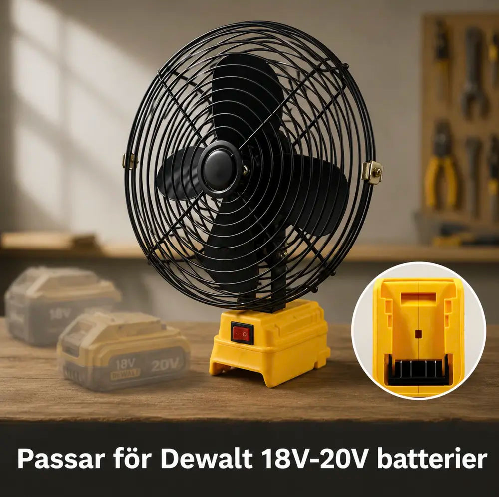 VoltAir Pro: Portabel fläkt driven av verktygsbatteri