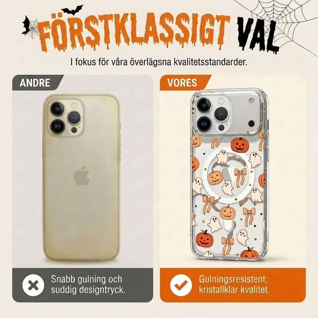 Sött genomskinligt mobilskal för Halloween