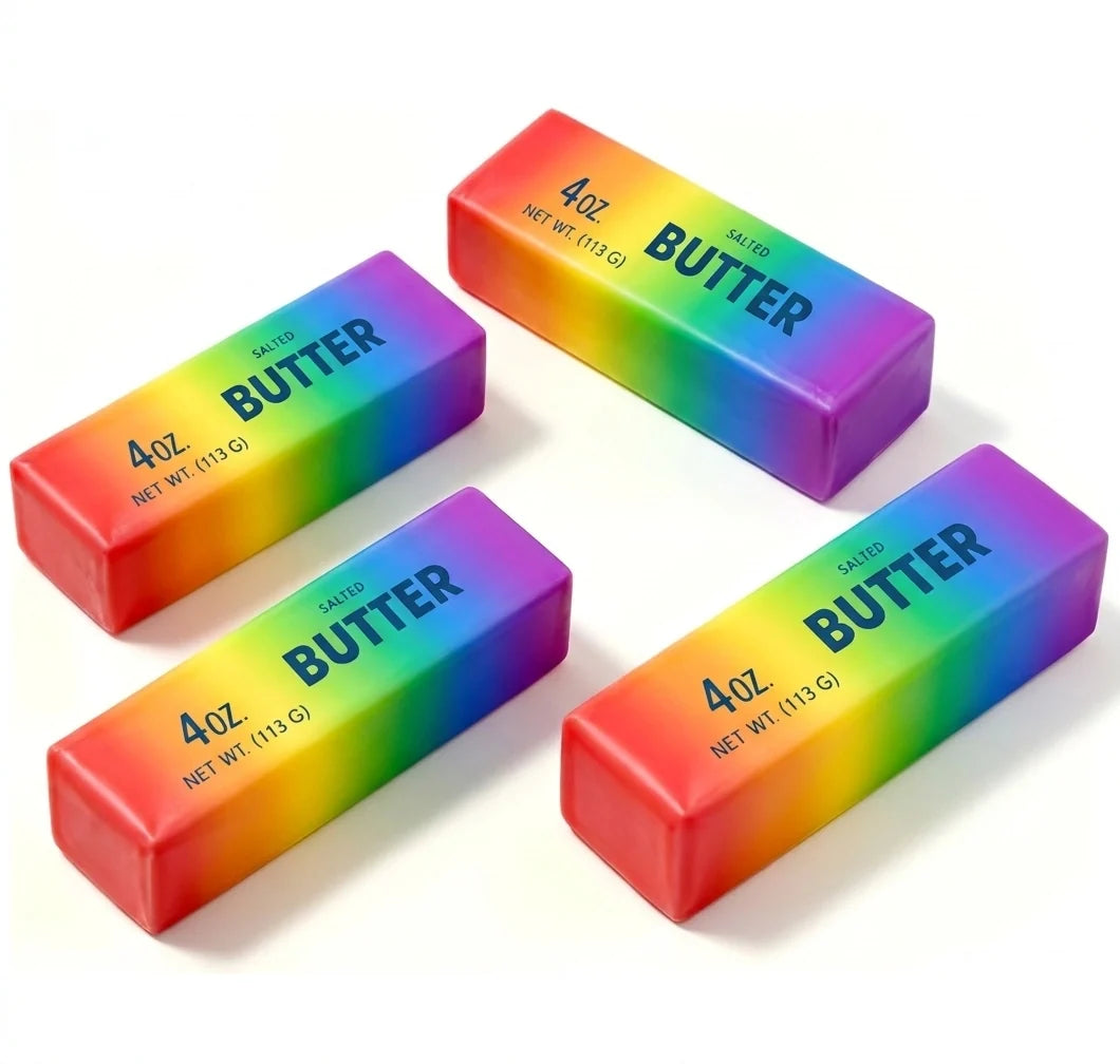 Butter Stick Squishy 4-Pack: Välj Bland Fyra Färger