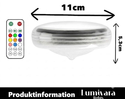 AQUALUME™ | Flytande Solcellsdriven Poolbelysning