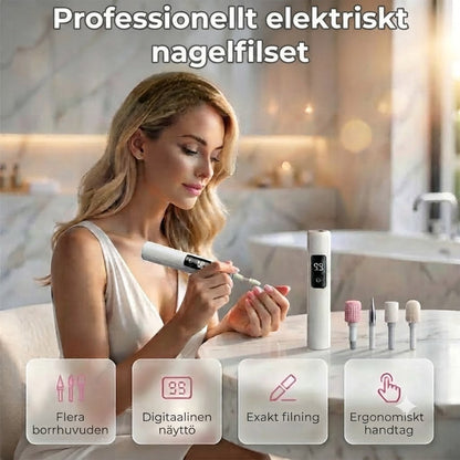 Elektrisk nagelfil med digital hastighetsinställning