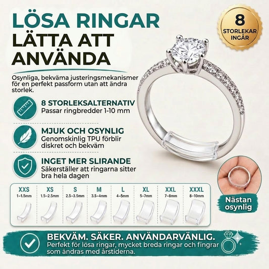 Osynlig ringstorleksjusterare - 8-pack