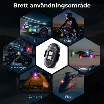 Trådlösa LED-stroboskopiska lampor – Inkl. fjärrkontroll – 2 st