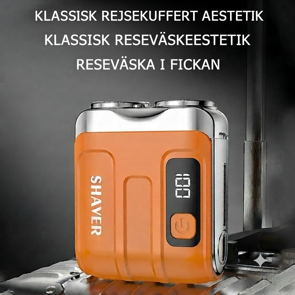 🧔Bärbar Elektrisk Minirakapparat för Män – AI-detektering, Magnetiskt Huvud, Snabbladdning