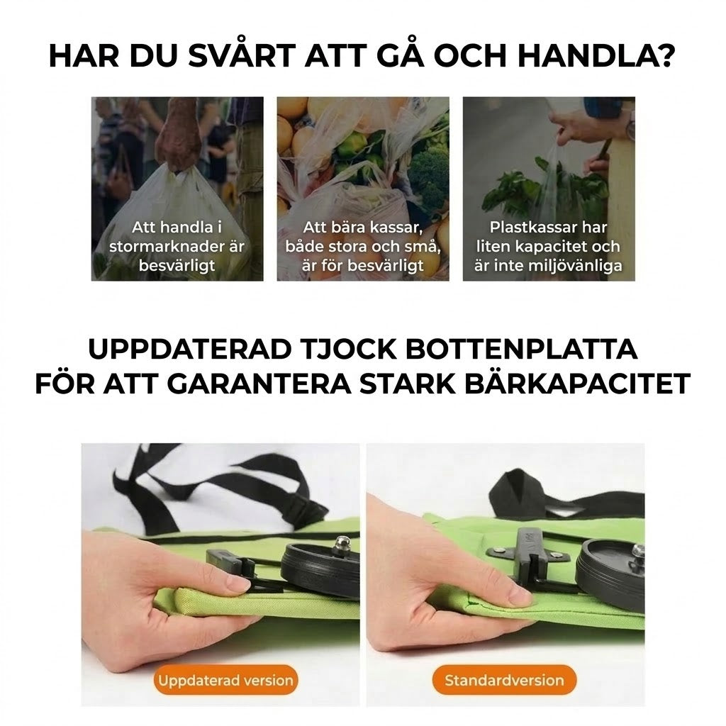 Hopfällbar shoppingvagn