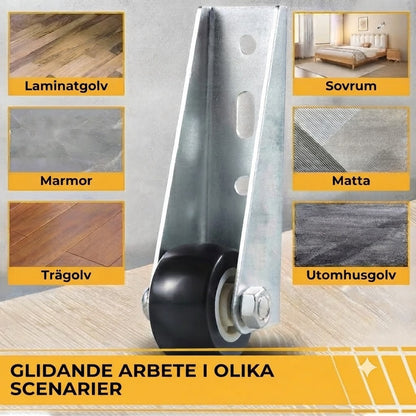 Smidiga länkhjul för möbler och dörrar - 2-pack (of: 2 st