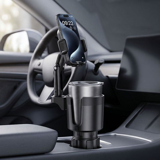 2-i-1 mugg- och mobilhållare