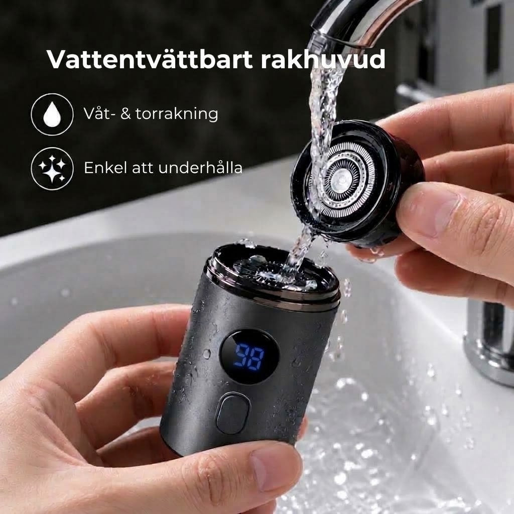 Mini bärbar elektrisk rakapparat