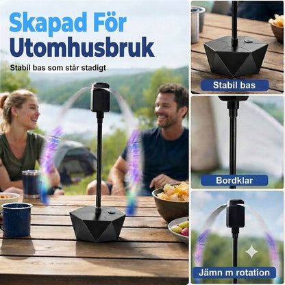 Uppladdningsbar USB Flugskrämmare-Fläkt – Utdragbar / Teleskopisk Insektsavvisare för Utomhusbruk