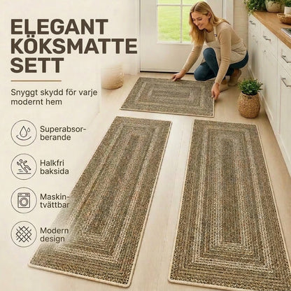 Elegant vävd gångmatta