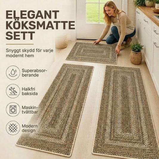 Elegant vävd gångmatta