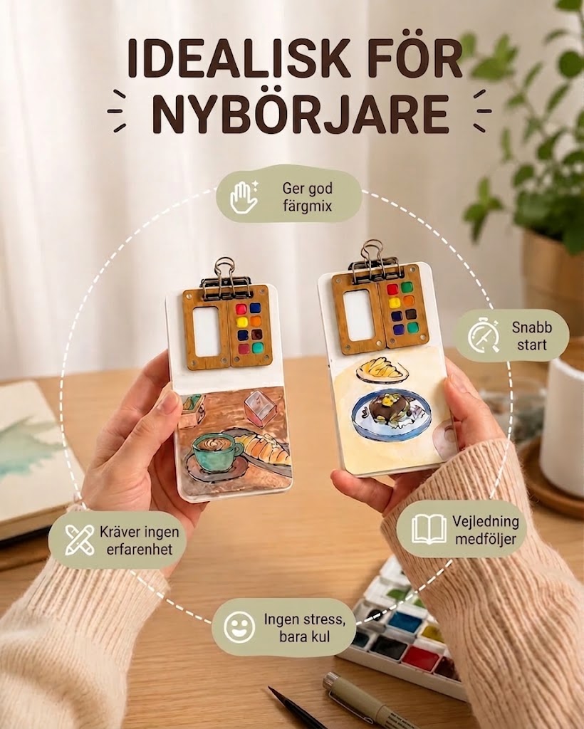 Akvarellstudio i fickformat