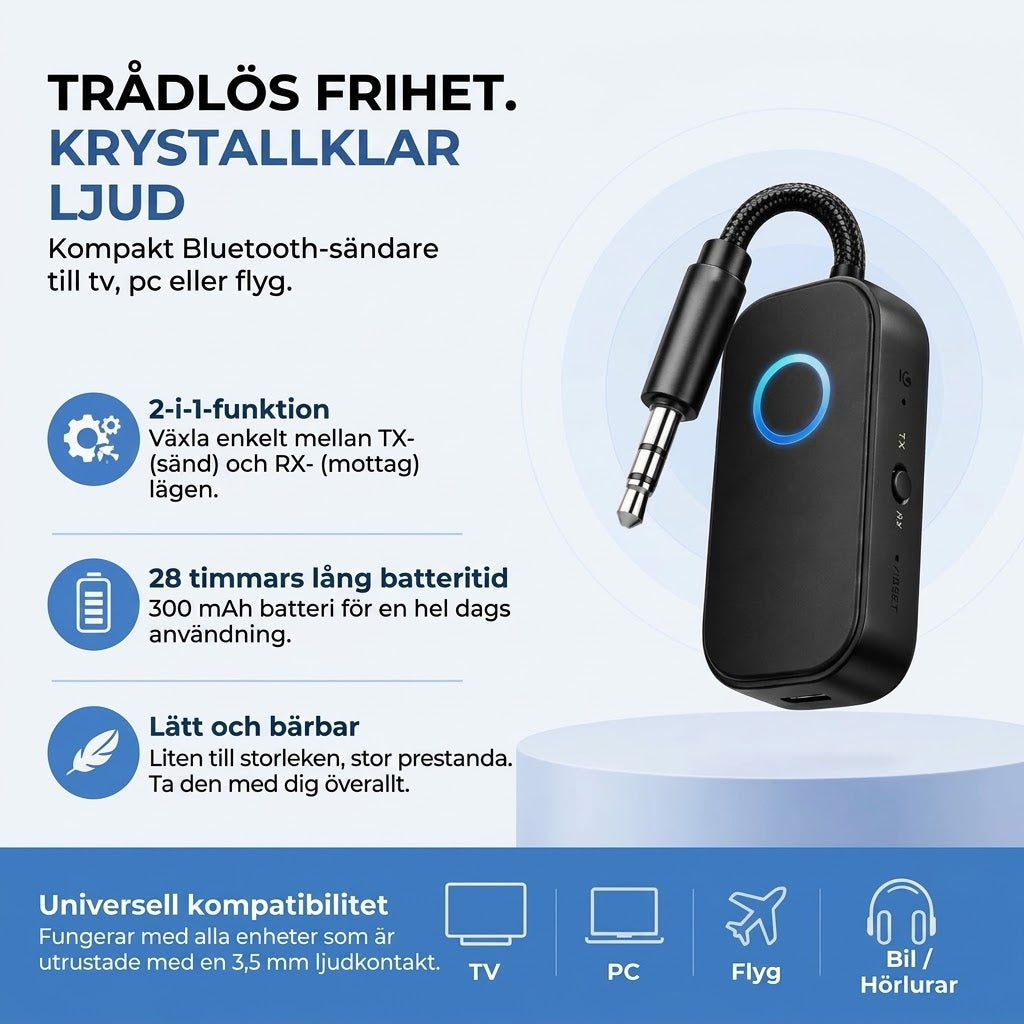 Bluetooth Ljudadapter - Sändare/Mottagare