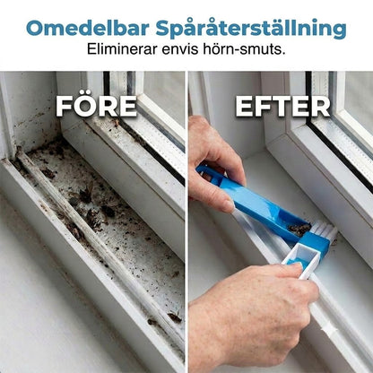 2-i-1 Rengöringsborste för skåror, springor & fogar – Exakt och enkel rengöring – Idealisk för fönster, spår och svåråtkomliga hörn 🧹🏠