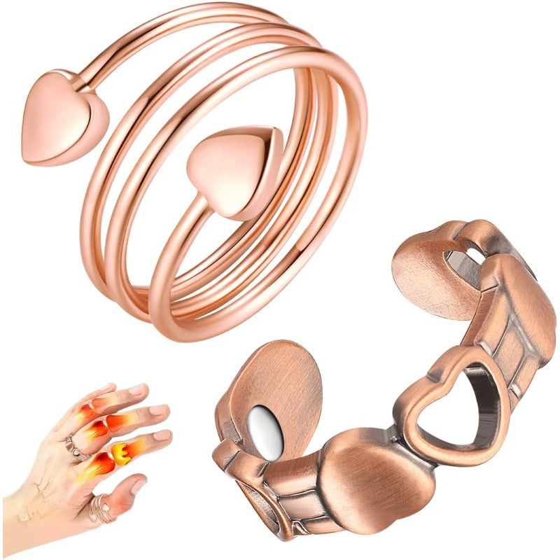Wellness-ring i koppar – magnetisk och justerbar