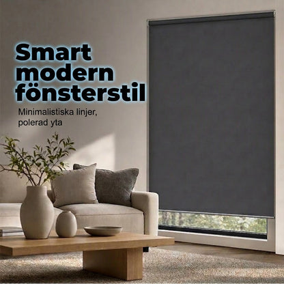 🪟 Mörkläggande motoriserad rullgardin med fjärrkontroll – PVC – Bredd 47–240 cm – Kabelansluten eller batteridriven motor – För sovrum, kontor och balkong 🏠