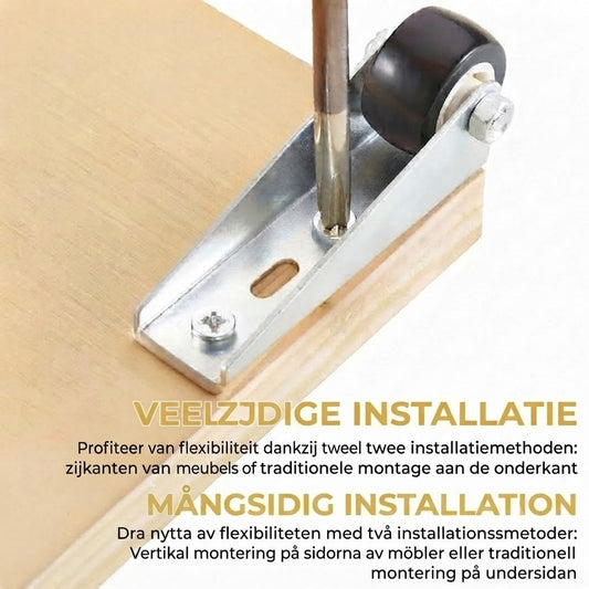 Smidiga länkhjul för möbler och dörrar - 2-pack (of: 2 st
