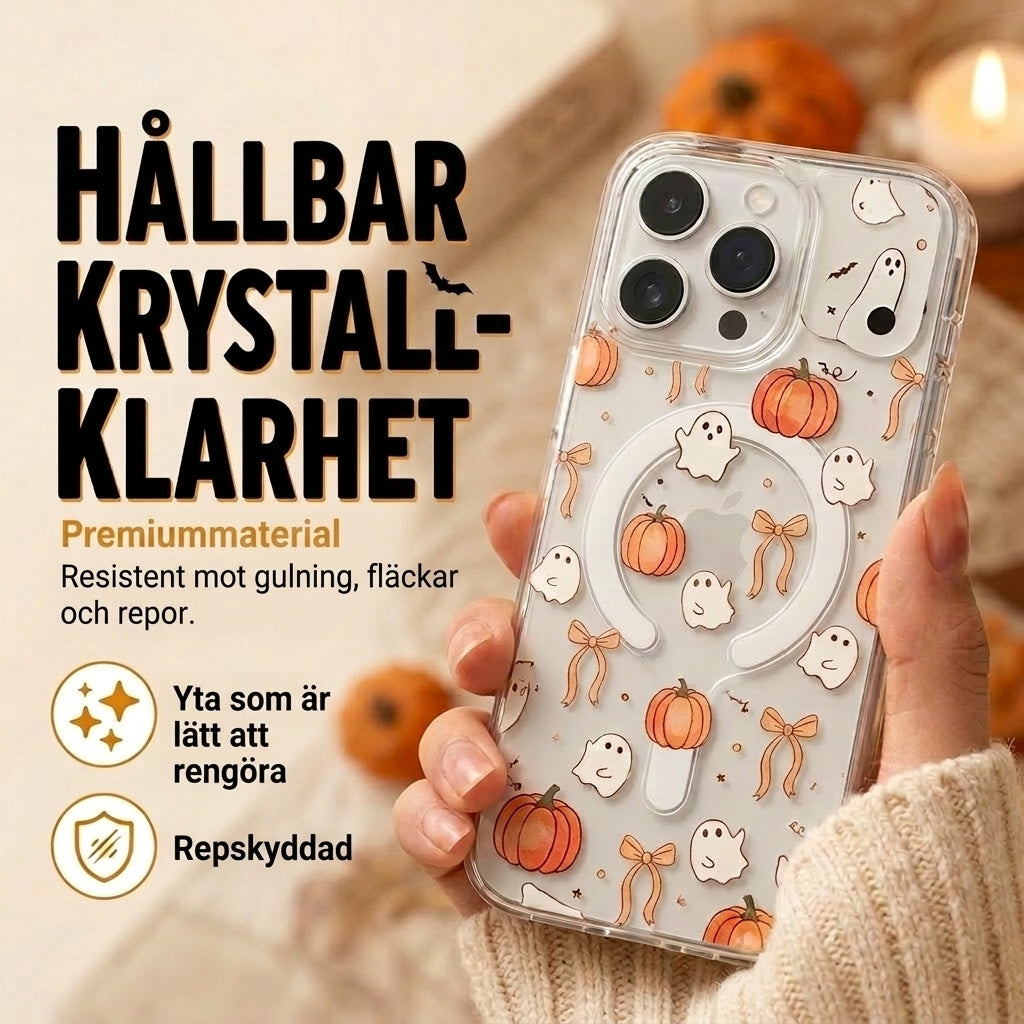 Sött genomskinligt mobilskal för Halloween