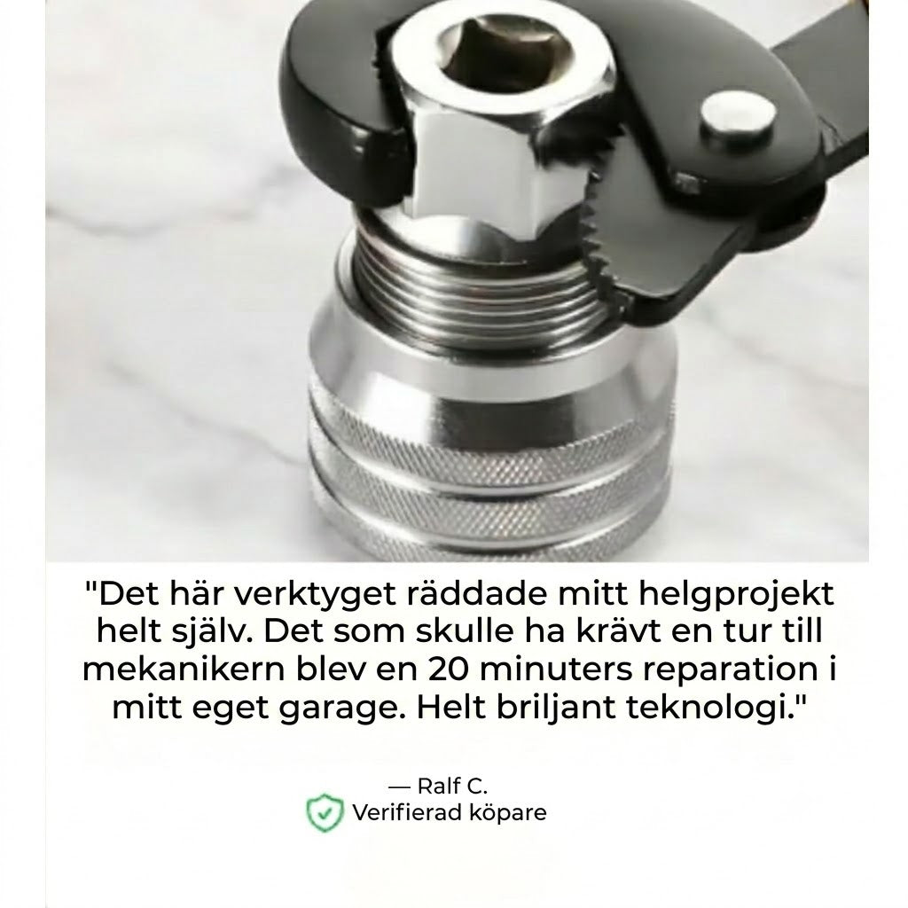 Universalnyckel™ En nyckel som passar alla storlekar, även slitna bultar