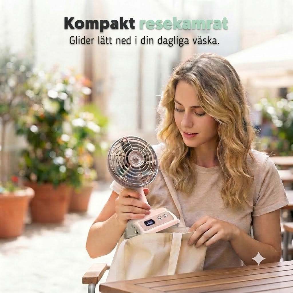 Bärbar Bordsfläkt