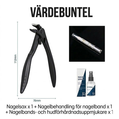 ✂️ Stänksäker nagelklippare i rostfritt stål – bred öppning och säker förvaring!
