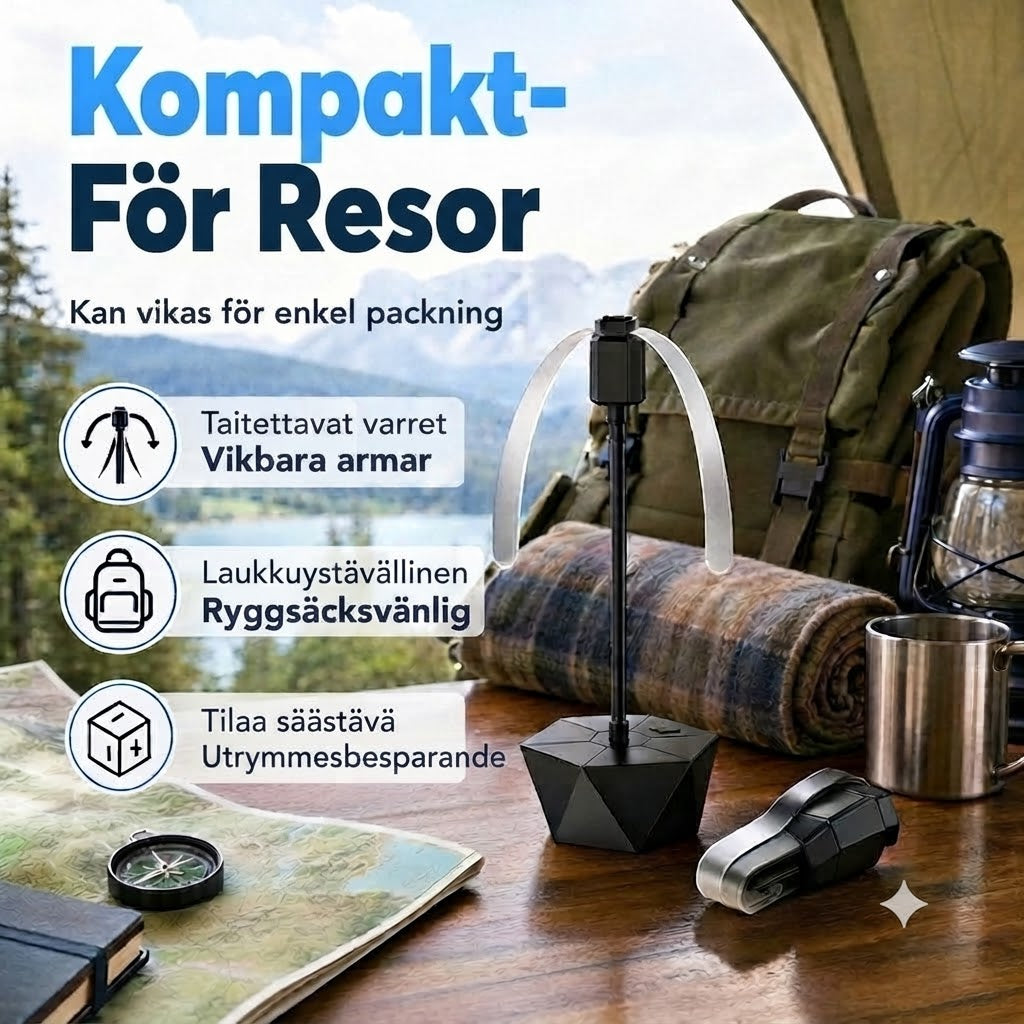 Uppladdningsbar USB Flugskrämmare-Fläkt – Utdragbar / Teleskopisk Insektsavvisare för Utomhusbruk