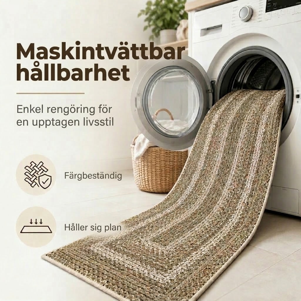 Elegant vävd gångmatta