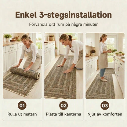 Elegant vävd gångmatta