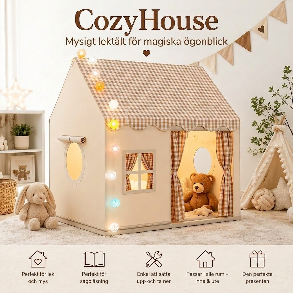 CozyHouse – viihtyisä leikit teltta lapsille
