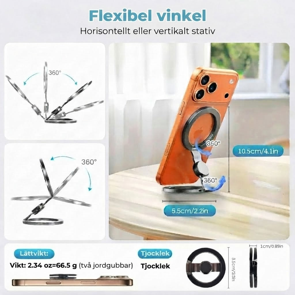 Magnetisk telefonhållare och fidget spinner