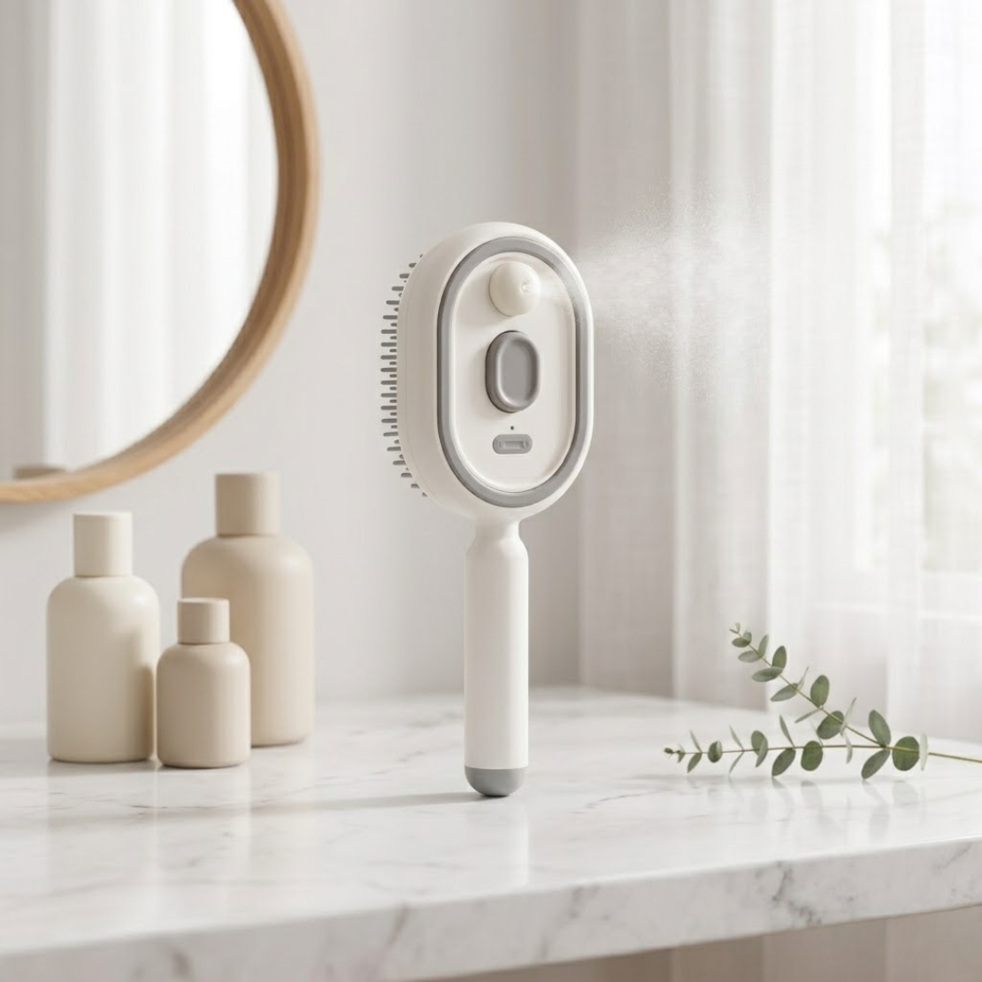 HårMist™ Elektrisk hårborste med nano-mist och luftkuddemassage