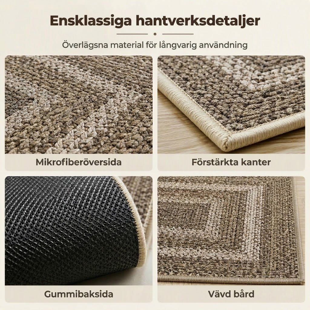 Elegant vävd gångmatta