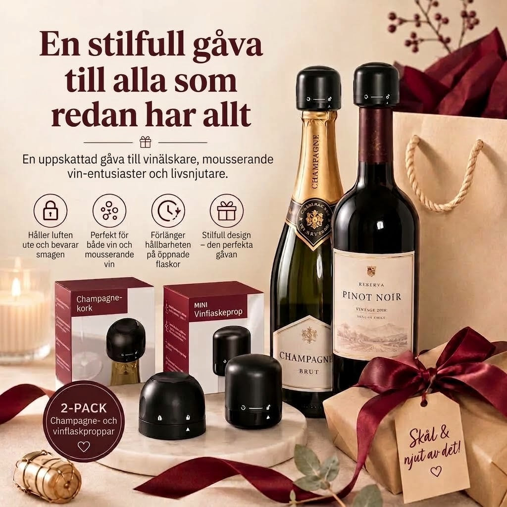 Flaskpropp för vin och champagne