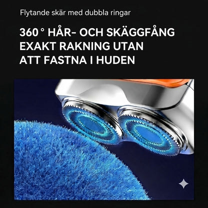 🧔Bärbar Elektrisk Minirakapparat för Män – AI-detektering, Magnetiskt Huvud, Snabbladdning
