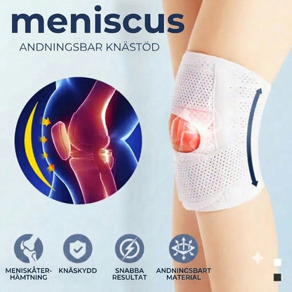 Andningsbart knäskydd för menisk)