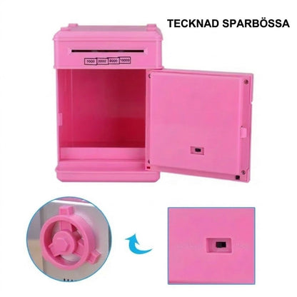 🔥 Mini ATM sparbössa – Insättning/uttag & elektronisk PIN-kod ✨