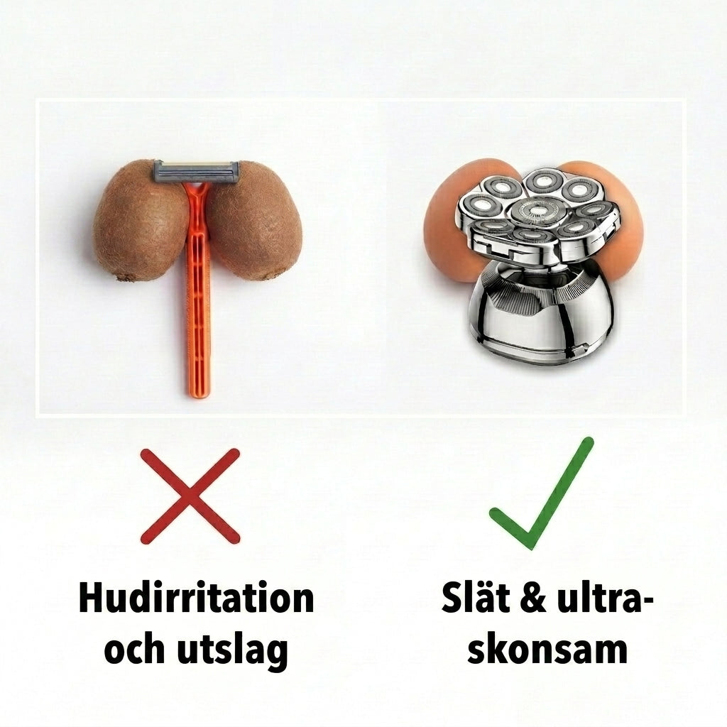 💪 7D Flexibelt rakapparatset | 5-i-1 Multifunktion⚡ Trådlös laddning + LED-batteriindikator🚿 Våt- och torrakning · Tvättbar🪐 Perfekt för resan