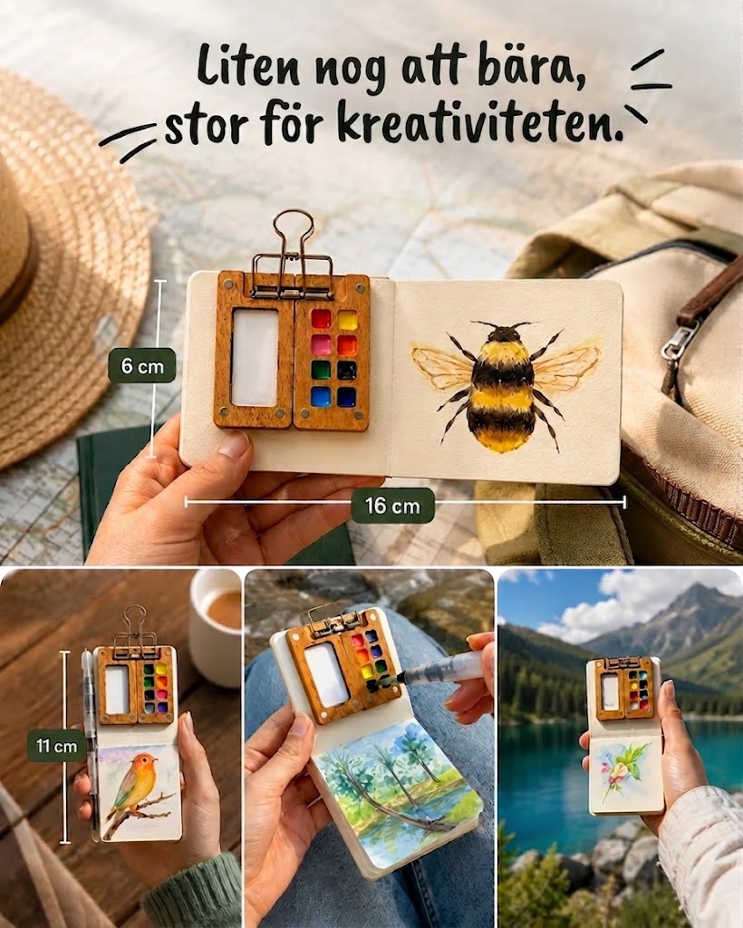 Akvarellstudio i fickformat