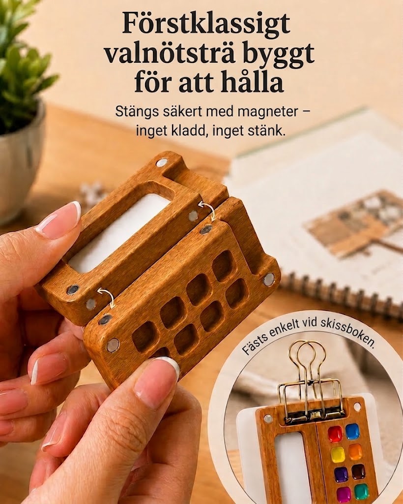 Akvarellstudio i fickformat