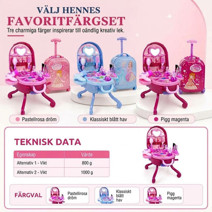 Sminkväska för barn (låtsasleksak): bärbart rollspelsset för flickor