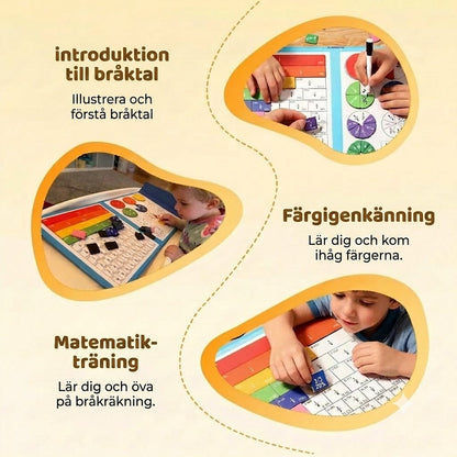 💖 Magnetisk bråk-pusselbok för barn
