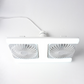 Takfläkt med dubbla huvuden och LED-belysning – modern design med fjärrkontroll för vardagsrum och sovrum