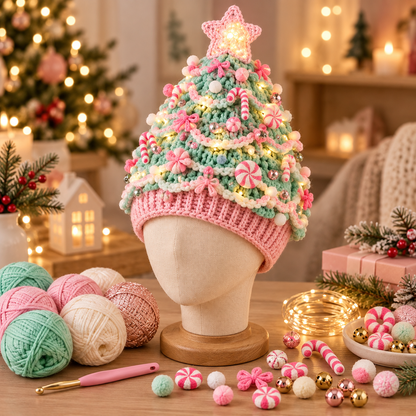 Det mysigaste julpysselkitet – Virka din egen julgransmössa