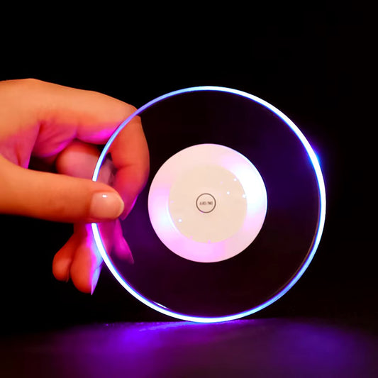 LED-underlägg för glas | Färgglad belysning
