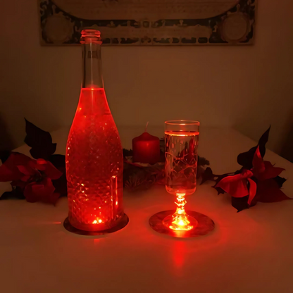 LED-underlägg för glas | Färgglad belysning