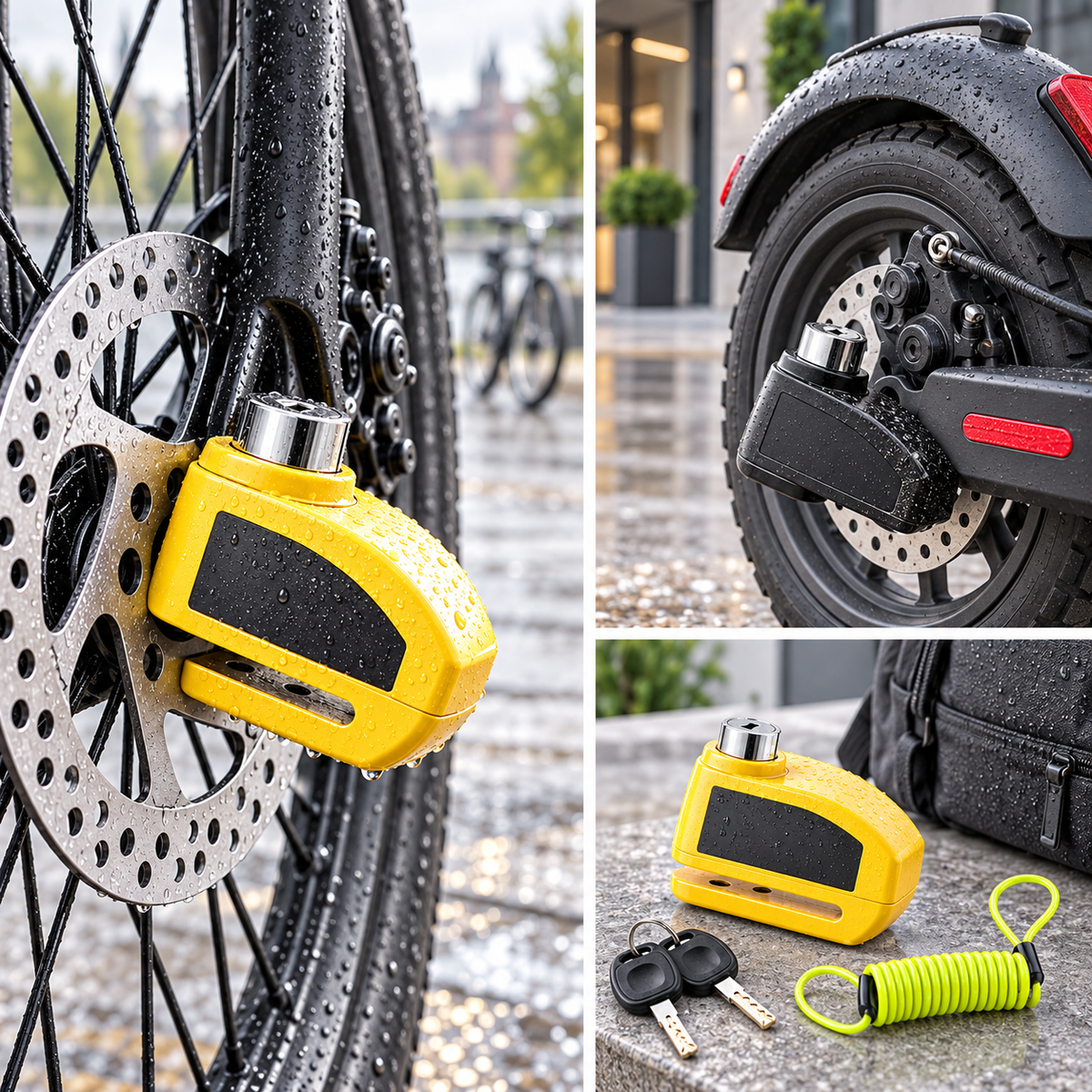 LarmLås 110 dB – Bromsskivelås för cykel, moped & MC