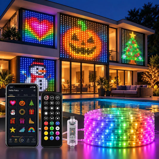 Smart LED-ljusgardin – Egen ljusdesign via app